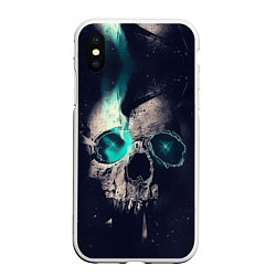 Чехол iPhone XS Max матовый Skull eyes, цвет: 3D-белый