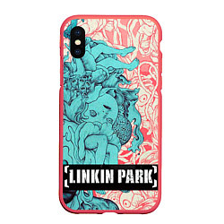 Чехол iPhone XS Max матовый Linkin Park: Sky Girl, цвет: 3D-красный