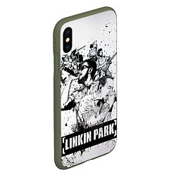 Чехол iPhone XS Max матовый Linkin Park, цвет: 3D-темно-зеленый — фото 2