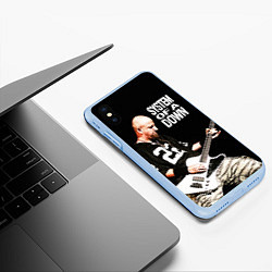 Чехол iPhone XS Max матовый System of a Down, цвет: 3D-голубой — фото 2