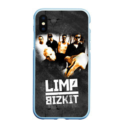 Чехол iPhone XS Max матовый Limp Bizkit: Rock in to you, цвет: 3D-голубой