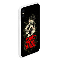 Чехол iPhone XS Max матовый Bring Me The Horizon, цвет: 3D-белый — фото 2