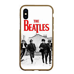 Чехол iPhone XS Max матовый The Beatles: Break, цвет: 3D-коричневый