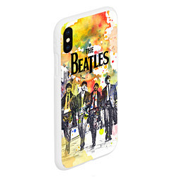 Чехол iPhone XS Max матовый The Beatles: Colour Spray, цвет: 3D-белый — фото 2