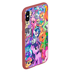Чехол iPhone XS Max матовый My Little Pony, цвет: 3D-красный — фото 2