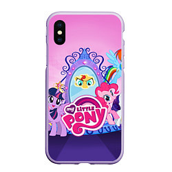 Чехол iPhone XS Max матовый My Little Pony, цвет: 3D-светло-сиреневый