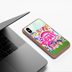 Чехол iPhone XS Max матовый My Little Pony, цвет: 3D-коричневый — фото 2