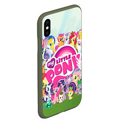 Чехол iPhone XS Max матовый My Little Pony, цвет: 3D-темно-зеленый — фото 2