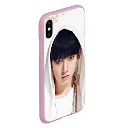 Чехол iPhone XS Max матовый Jeon Jung Kook, цвет: 3D-розовый — фото 2