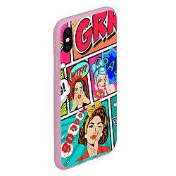 Чехол iPhone XS Max матовый POP ART, цвет: 3D-розовый — фото 2