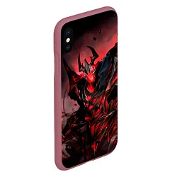 Чехол iPhone XS Max матовый Shadow Fiend, цвет: 3D-малиновый — фото 2