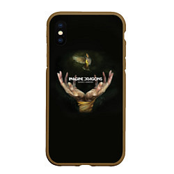 Чехол iPhone XS Max матовый Imagine Dragons: Smoke + Mirrors, цвет: 3D-коричневый