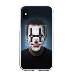 Чехол iPhone XS Max матовый Clown House MD, цвет: 3D-белый