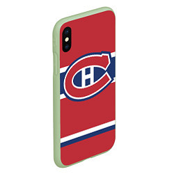 Чехол iPhone XS Max матовый Montreal Canadiens, цвет: 3D-салатовый — фото 2