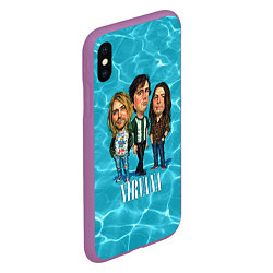 Чехол iPhone XS Max матовый Nirvana: Water, цвет: 3D-фиолетовый — фото 2