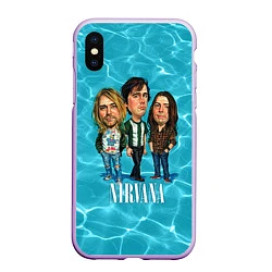 Чехол iPhone XS Max матовый Nirvana: Water, цвет: 3D-сиреневый