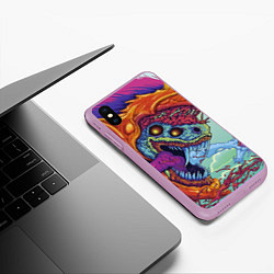 Чехол iPhone XS Max матовый CS:GO Hyper Beast, цвет: 3D-сиреневый — фото 2