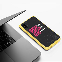 Чехол iPhone XS Max матовый Лучший папа, цвет: 3D-желтый — фото 2