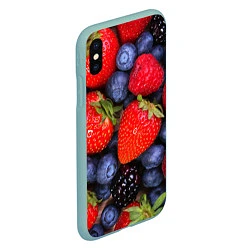 Чехол iPhone XS Max матовый Berries, цвет: 3D-мятный — фото 2