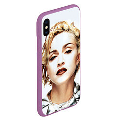 Чехол iPhone XS Max матовый Мадонна, цвет: 3D-фиолетовый — фото 2