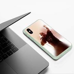 Чехол iPhone XS Max матовый Горшок, цвет: 3D-салатовый — фото 2