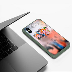 Чехол iPhone XS Max матовый Король и Шут, цвет: 3D-темно-зеленый — фото 2