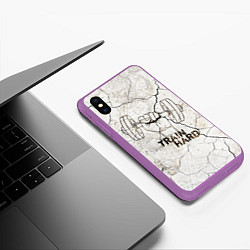 Чехол iPhone XS Max матовый Train hard, цвет: 3D-фиолетовый — фото 2