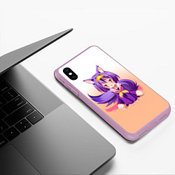 Чехол iPhone XS Max матовый No Game No Life, цвет: 3D-сиреневый — фото 2