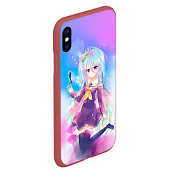 Чехол iPhone XS Max матовый No Game No Life, цвет: 3D-красный — фото 2