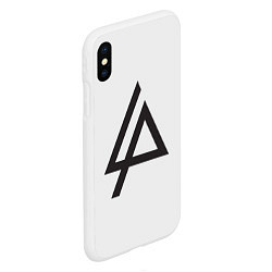 Чехол iPhone XS Max матовый Linkin Park: Symbol, цвет: 3D-белый — фото 2