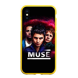 Чехол iPhone XS Max матовый Muse Band, цвет: 3D-желтый
