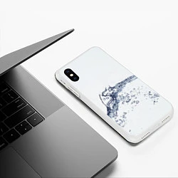 Чехол iPhone XS Max матовый Белая вода, цвет: 3D-белый — фото 2