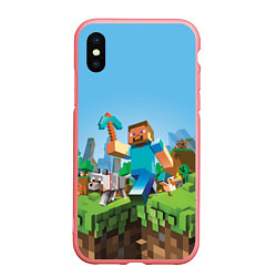 Чехол iPhone XS Max матовый Minecraft Summer, цвет: 3D-баблгам