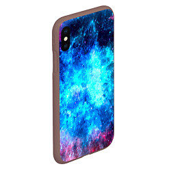 Чехол iPhone XS Max матовый Голубая вселенная, цвет: 3D-коричневый — фото 2