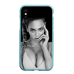 Чехол iPhone XS Max матовый Beyonce Eyes, цвет: 3D-мятный