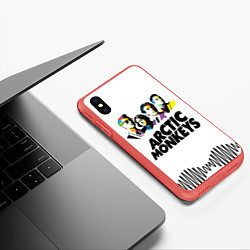 Чехол iPhone XS Max матовый Arctic Monkeys: Music Wave, цвет: 3D-красный — фото 2