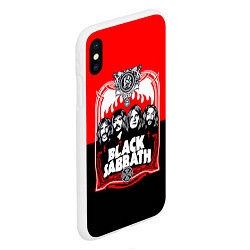Чехол iPhone XS Max матовый Black Sabbath: Red Sun, цвет: 3D-белый — фото 2