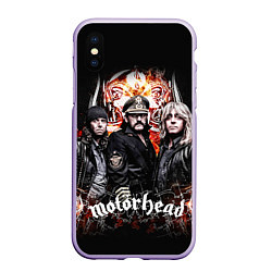 Чехол iPhone XS Max матовый Motorhead Band, цвет: 3D-светло-сиреневый