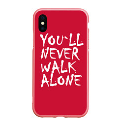 Чехол iPhone XS Max матовый You'll never walk alone, цвет: 3D-баблгам