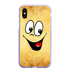 Чехол iPhone XS Max матовый Заразительная улыбка, цвет: 3D-светло-сиреневый