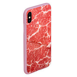 Чехол iPhone XS Max матовый Кусок мяса, цвет: 3D-розовый — фото 2