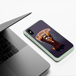 Чехол iPhone XS Max матовый Five Nights: I Did It, цвет: 3D-салатовый — фото 2