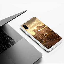 Чехол iPhone XS Max матовый Римское солнце, цвет: 3D-белый — фото 2