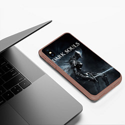 Чехол iPhone XS Max матовый Dark Souls, цвет: 3D-коричневый — фото 2