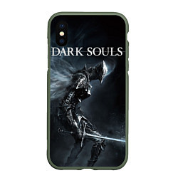 Чехол iPhone XS Max матовый Dark Souls, цвет: 3D-темно-зеленый