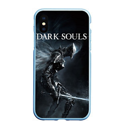 Чехол iPhone XS Max матовый Dark Souls, цвет: 3D-голубой