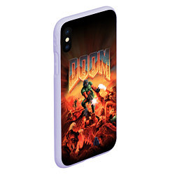 Чехол iPhone XS Max матовый DOOM: 1993, цвет: 3D-светло-сиреневый — фото 2