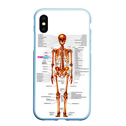 Чехол iPhone XS Max матовый Шпаргалки, цвет: 3D-голубой