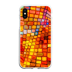 Чехол iPhone XS Max матовый Текстуры, цвет: 3D-белый