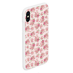 Чехол iPhone XS Max матовый Fashion sweet flower, цвет: 3D-белый — фото 2